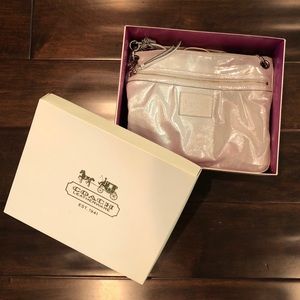 Coach Silver Metallic Purse